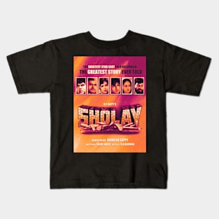 Sholay Retro Art Kids T-Shirt